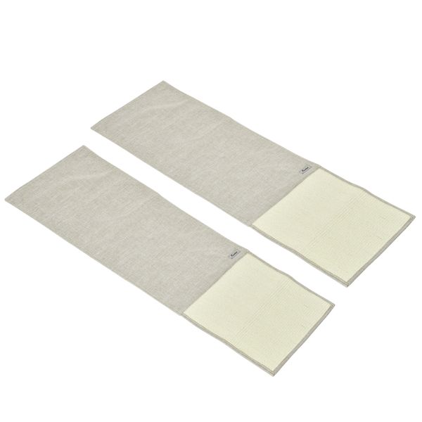 2er Kratzmatte Kratzschutz Sofa Sisal Kratzteppich für Katze Sessel Couch Katzenkratzmatte Beige+Grau 130 x 45 x 0,3 cm