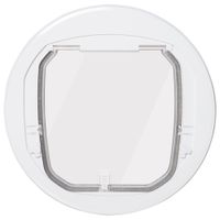 Katzenklappe Hundeklappe 4 Wege Magnet-Verschluss Haustierklappe Ø44 cm