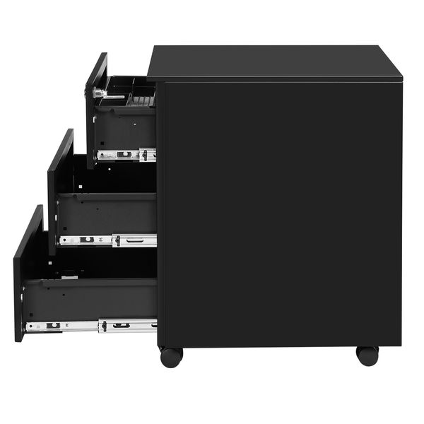 SONGMICS Rollcontainer, mit 3 Schubladen 39 x 45 x 55 cm (L x B x H)