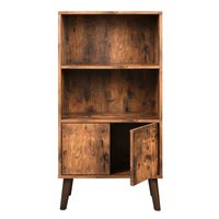 Retro Bücherregal mit 2 Ablagen und Schranktüren