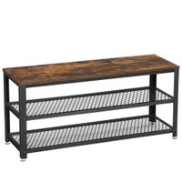Schuhregal mit 2 Ablagen, 100 x 30 x 45 cm