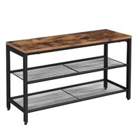 Schuhbank mit 2 Gitterablagen 80 x 30 x 44,5 cm