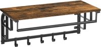 Wandgarderobe mit Ablage, 5 abnehmbaren Haken