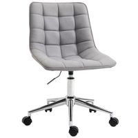 Bürostuhl Drehstuhl Schreibtischstuhl höhenverstellbar 360° drehbar Mikrofaser Schaumstoff Hellgrau 60x 60x90 cm