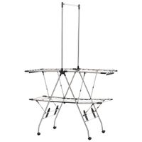 Kleiderständer Wäschetrockner Wäscheständer Standtrockner zusammenklappbar großer Trockenraum Edelstahl 138,5x63x208cm