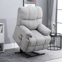 Massagesessel mit Aufstehhilfe Relaxsessel Fernsehsessel USB Grau