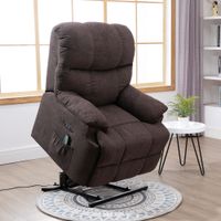 Massagesessel mit Aufstehhilfe Relaxsessel Fernsehsessel USB Braun