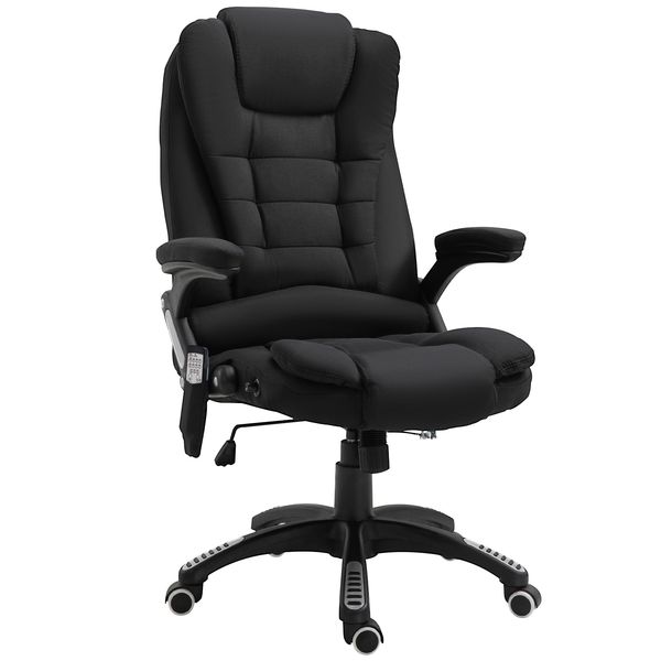Massagesessel Chefsessel mit Massagefunktion massage Schwarz 68 x 72 x 110–120 cm