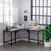 Computertisch L-Form Eckschreibtisch Winkelschreibtisch MDF Schwarz 150 x 150 x 76 cm