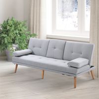 Schlafsofa Sofabett Schlafcouch 3 Sitzer Leinen