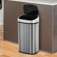 Automatik Mülleimer Abfalleimer mit Infrarotsensor Kücheneimer 58L Silber L40,9 x B28,9 x H68 cm