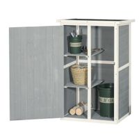 Gartenhaus Gerätehaus  für Garten Tanne Schwarz+Grau+Weiß 75 x 56 x115 cm