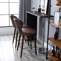 2er-Set Barhocker Barstuhl Bistrohocker Esszimmerstuhl mit Fußstütze PU