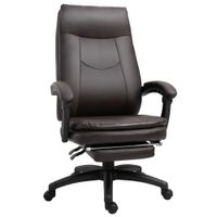 Ergonomischer Bürostuhl mitFußstütze Chefsessel Gepolsterte Rückenlehne
