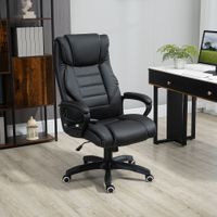 Vinsetto Massagebürostuhl Gamingstuhl 6 Vibrationspunkte verstellbar Grau