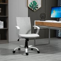 Bürostuhl höhenverstellbarer ergonomisch 360°-Drehräder Schaumstoff Nylon Grau 61 x 61 x 89-99 cm