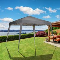 Faltpavillon Pavillon Zelt Festzelt Partyzelt Stahl Grau 2,4x2,4x2,5 m