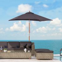 Sonnenschirm Knickbarer Gartenschirm einstellbar Dunkelgrau 200 x 150 x 230 cm