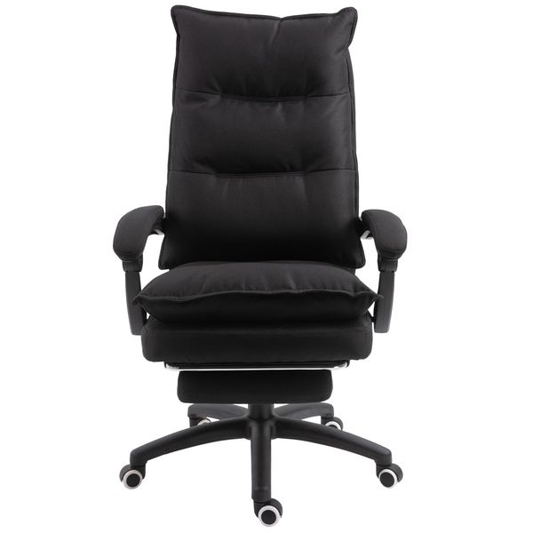 Bürostuhl mit Massagefunktion, höhenverstellbar drehbar, Nylon, Schwarz, 70 x 62 x 120-130 cm