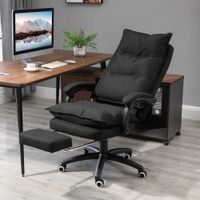 Bürostuhl mit Massagefunktion, höhenverstellbar drehbar, Nylon, Schwarz, 70 x 62 x 120-130 cm