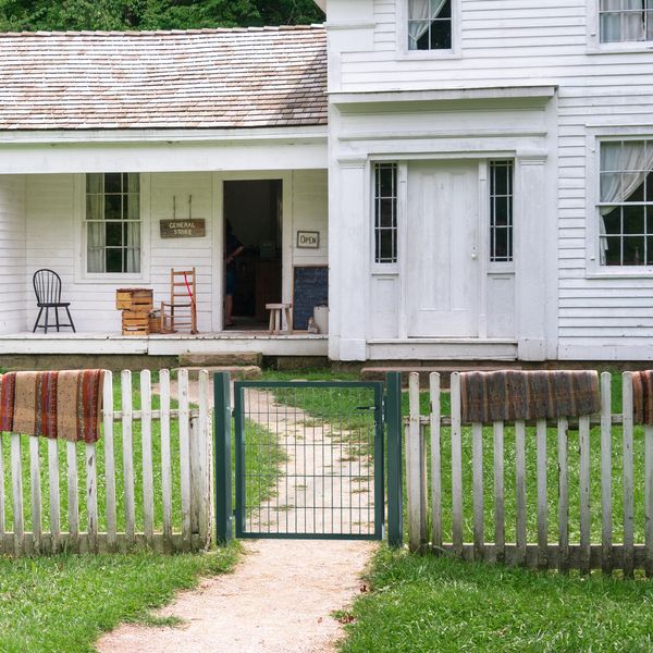 HOMCOM Gartentor Gartentür Schloss und Schlüsseln 97 x 150 cm Grün