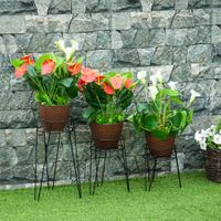 Blumenständer 3er Set Pflanzenständer für Blumentopf bis Ø16 cm