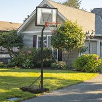 Basketballständer mit Rädern rollbar 260-310 cm höhenverstellbar Basketballkorb mit Ständer geeignet für den Außen- und Innenbereich Stahl Kunststoff Schwarz