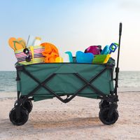 Bollerwagen mit Teleskop Griff\n\n\n\nMetall Oxford Grün 108 x 53 x 59-89 cm