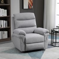 Relaxsessel mit Liegefunktion 165° neigbar Liegesessel  Hellgrau 91 x 92 x 102 cm