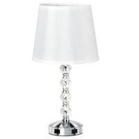 Nachttischlampe Kristall Tischlampe mit Schalter Touch Ladefunktion E27