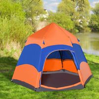 Quick-Up-Zelt Campingzelt Doppelwandig Familienzelt für 4–6 Personen
