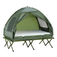 Campingzelt Erhöhtes Campingbett Kuppelzelt Luftmatratze mit Pumpe
