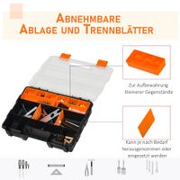 4PCS Werkzeugaufbewahrung Box Multifunktionales Werkzeugbox Sortierkasten Kleinteilemagazin Teile Kunststoff Orange+Schwarz 28,7 x 22,5 x 5,5 cm
