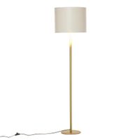 Stehlampe Stehleuchte für Wohnzimmer Schlafzimmer Büro, Weiß Metall, Poly Baumwolle, Ø40 x 160H cm