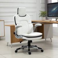 Ergonomischer Bürostuhl mit klappbare Armlehnen höhenverstellbar mit Wippfunktion 69x67x113-121cm