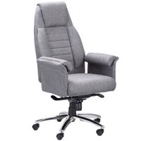 Bürostuhl Ergonomischer Drehstuhl mit Armlehne höhenverstellbar Kunstleinen Hellgrau 68 x 72 x 120-126 cm