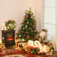 Weihnachtsbaum 1,2 m Christbaum Kunsttanne 657 Zweige Metallfuß PVC Grün Ø85 x 120H cm