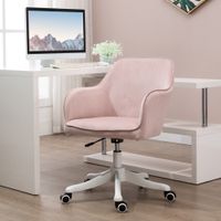 Massage Bürostuhl Drehstuhl mit Vibrationsfunktion Samt Rosa
