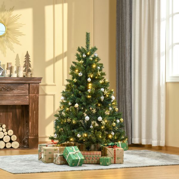Weihnachtsbaum Tannenbaum mit Deko 120 LEDs 511 Spitzen Ø95 x 150H cm