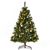 Weihnachtsbaum Tannenbaum mit Deko 120 LEDs 511 Spitzen Ø95 x 150H cm
