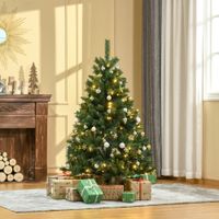 Weihnachtsbaum Tannenbaum mit Deko 120 LEDs 511 Spitzen Ø95 x 150H cm