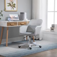 Massage Bürostuhl Schreibtischstuhl mit Vibrationsfunktion Samt Grau 57 x 70 x 78-86 cm