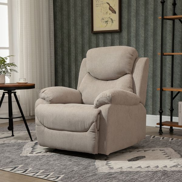 Relaxsessel Einzelsofa Liege 150° neigbar Fernsehsessel Leinen Beige 97 x 96 x 105,5 cm