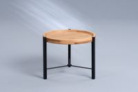 Couchtisch "Opus 1" Wildeiche Echtholz - D=50cm, H=39cm