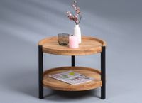 Couchtisch mit Ablage "Alva 1" Wildeiche Echtholz