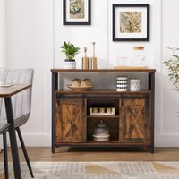 Sideboard mit 2 Schiebetüren, verstellbare Ablage