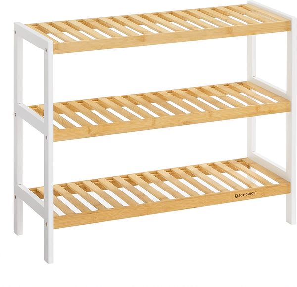 Schuhregal Bambus 3 Ebenen, 55 x 70 x 25 cm