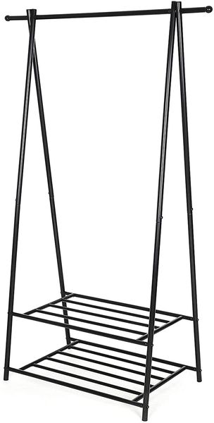 Kleiderständer, 2 Ablagen für Schuhe und Boxen