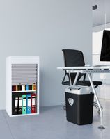 Büroschrank mit Rollladen Aktos L Weiß