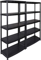 Set: 2 x Kreher DELUXE - Schwerlastregal 18 Zoll (Schwarz)